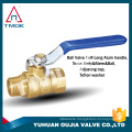 Heavy weight long thread fancy quality natural color reduced bore brass ball valve